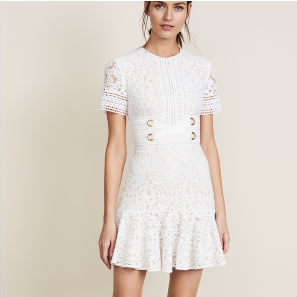 Lover the label Flora Mini‎ Lace Flip white size 2 xs short sleeve